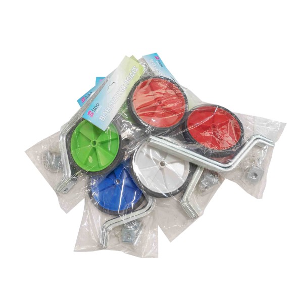 MIZOO ΒΟΗΘΗΤΙΚΟΙ ΤΡΟΧΟΙ ΠΟΔΗΛΑΤΟΥ 12" ΣΕ 4 ΧΡΩΜΑΤΑ 1322-72